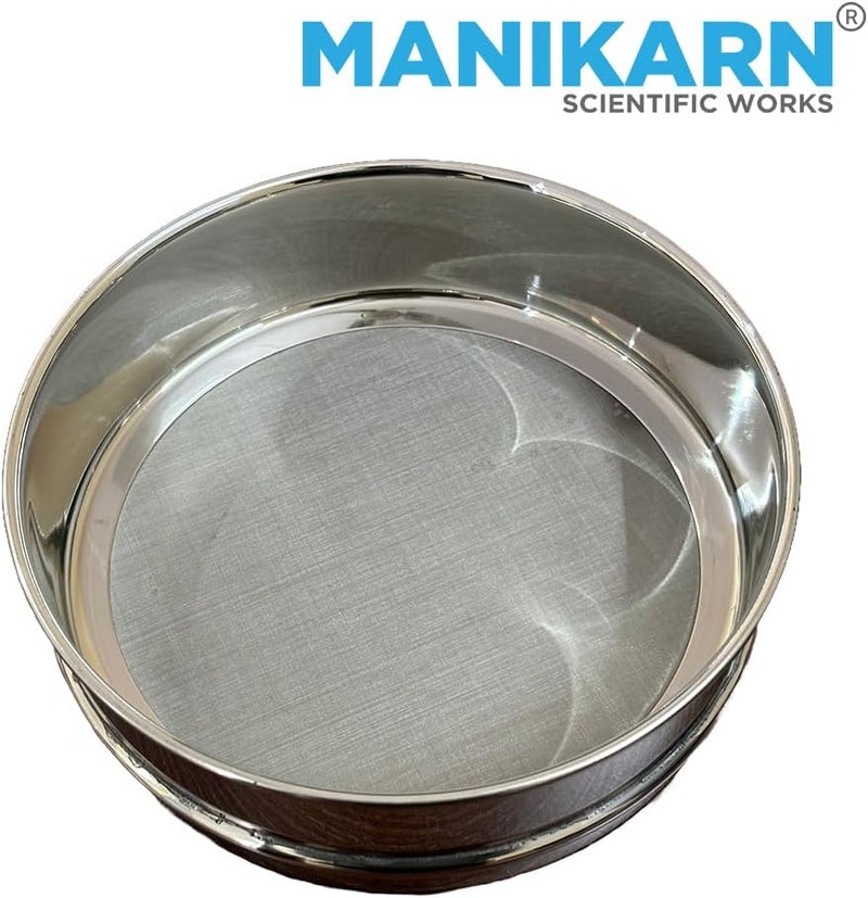 MANIKARN Test Sieve 8 Inch (200mm) – 38 Micron Mesh, ASTM No. 400 – Grade 304 Stainless Steel Frame & Mesh – Laboratory Sieve for Soil, Sand, and Particle Size Analysis - Image 2